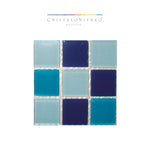Cristalo Vitreo – Mosaico Mezcla de Azules 2.5 X 2.5