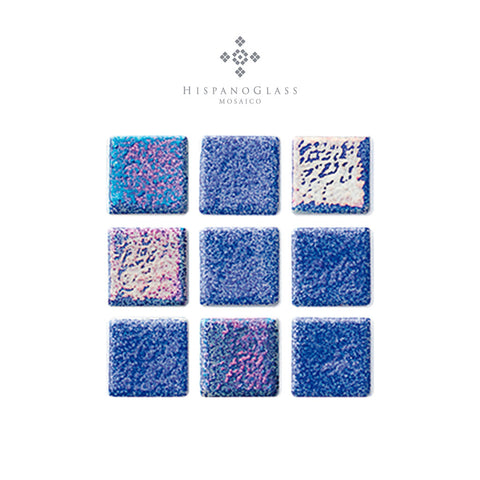 Hispano Vitreo - Mosaico Niebla Destellos Cobalto 2.5 X 2.5