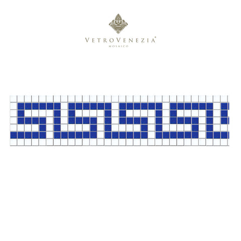 Vetro Venezia - Cenefa Grecia en Mosaico Veneciano 2×2 - Alto: 14 CM
