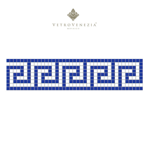 Vetro Venezia: Cenefa Tula en Mosaico Veneciano 2×2 - Alto 14 CM